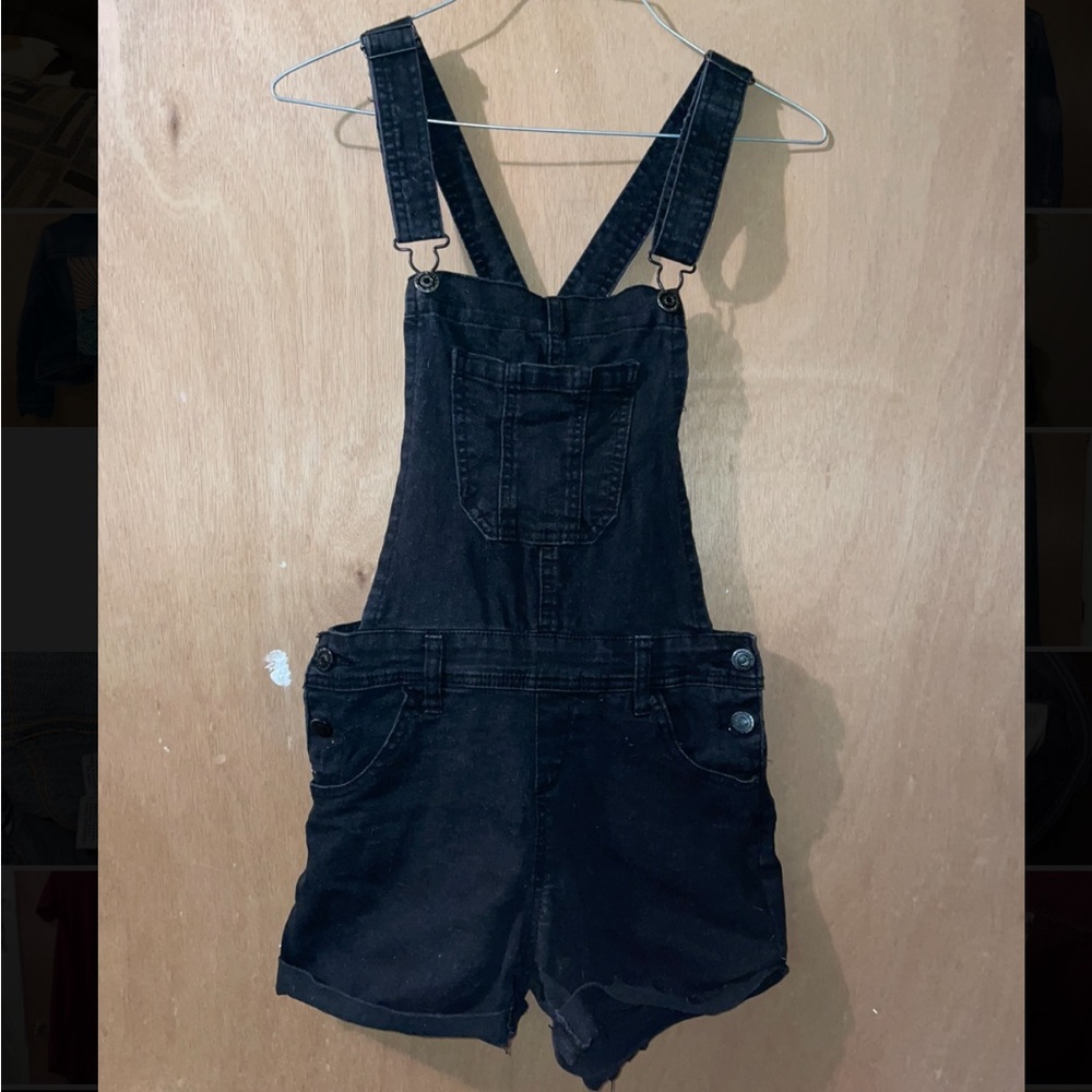 Black short overalls